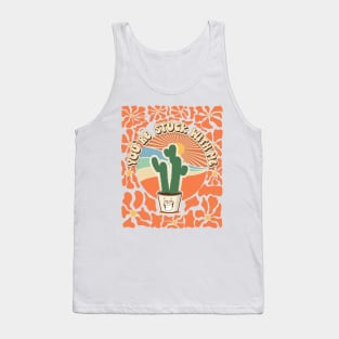 Mothers day plant  lover groovy gunny cactus joke Tank Top